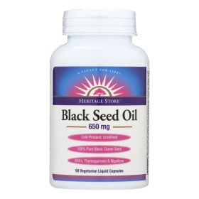 Heritage Store Black Seed Oil Dietary Supplement - 1 Each - 90 Vcap