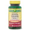 Spring Valley Turmeric Curcumin Complex with CurcuWIN General Wellness Dietary Supplement Vegetarian Capsules, 550 mg, 60 Count