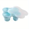 1pc Silicone Storage Folding Ice Sphere Tray Ice Cube Ice Sphere Mold Food Supplement Box With Lid Folding Fruit Snacks Storage Round Ice Sphere Tray