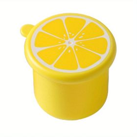 1pc Ice Cube Mold Freeze Ice Tray Silicone Ice Box Food Grade Food Supplement Refrigerator Tool Freezing Household Small Box With Lid (Color: Yellow)